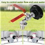 Robinet Cuve 1000L, 3/4" Raccord Cuve 1000 Litres, Robinet Cuve IBC en Alliage d'aluminium, S60X6 Adaptateur Cuve Robinet, Robin