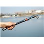 NUZAMAS Canne à pêche Spin de 3,3 m (10,8 pi) en Carbone, Télescopique, Portable, Voyage, Camping, Pêche en Eau Douce