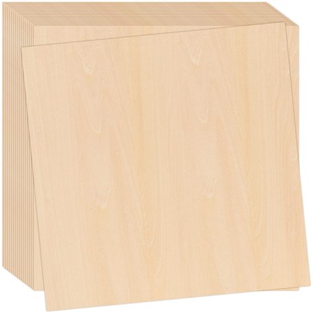 MUKLEI Lot de 18 feuilles de tilleul 300 x 300 x 2 mm