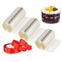 Loopunk Lot de 3 rouleaux de gâteaux transparents en acétate de vinyle