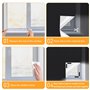 MXTIMWAN Stores Occultants Portables à Coller, Occultant sans Percage 300x150cm, Tissu Occultant Ombrage Isolation Thermique pou