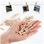 MXTIMWAN Mini Pince a Linge Bois Petites, 200 Pcs Naturel Epingle a Linge, Mini Epingles en Bois Multi Usage, Mini Pinces Déco, 