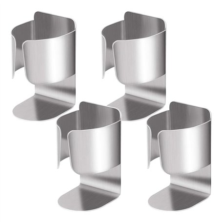 YOYEAH Lot de 4 porte-brosses à dents électriques en acier inoxydable - Support mural sans perçage - Pour brosses à dents électr