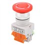 5A 220V 22mm L'arret d'urgence Bouton Poussoir NO/NC Rouge Capuchon Champignon