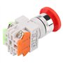 5A 220V 22mm L'arret d'urgence Bouton Poussoir NO/NC Rouge Capuchon Champignon