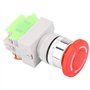 5A 220V 22mm L'arret d'urgence Bouton Poussoir NO/NC Rouge Capuchon Champignon