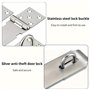 Qaixwuyi 2 Sets Extra-épaisses Cadenas Fermoir 4 Pouces Loquets à Cadenas en Acier Inoxydable Loquet de Porte avec 18 Vis pour A