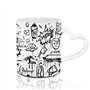 Sumex 11 oz Ensemble de 12 Blanc tasses à sublimation, Céramique Personnalisé Mugs et Tasses à café avec anse coeur pour Cadeau 