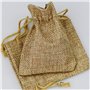 Lot de 20 Sacs en Jute, Sacs en Jute avec Cordon De Serrage 9 X 7 Cm, Sacs Cadeaux en Jute avec Cordon De Serrage pour Bijoux, C