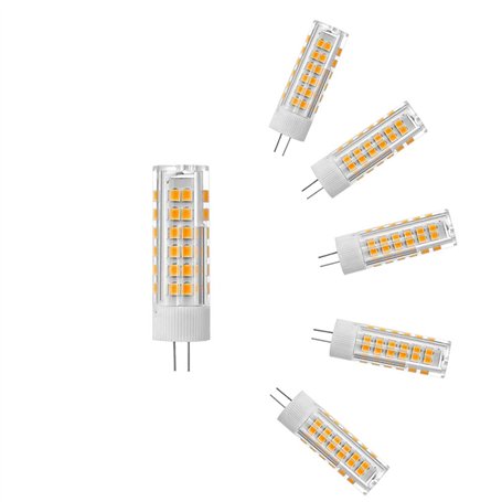 ZHIYUE Lot de 6 G4 7W Led Ampoule Blanc Chaud 3000k 700 Lumens AC 220V Non Dimmable Remplacer Ampoule Halogène G4 70w