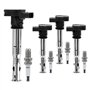 Frankberg 4 bobines d'allumage + bougies d'allumage compatibles avec A3 2003-2013 A4 2004-2016 Golf 2004-2013 P.a.s.s.a.t 2005-2