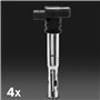 Frankberg 4 bobines d'allumage + bougies d'allumage compatibles avec A3 2003-2013 A4 2004-2016 Golf 2004-2013 P.a.s.s.a.t 2005-2