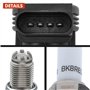 Frankberg 4 bobines d'allumage + bougies d'allumage compatibles avec A3 2003-2013 A4 2004-2016 Golf 2004-2013 P.a.s.s.a.t 2005-2