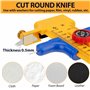 Compass Circle, Cercle Cutter Rotatif, Coupeur de Papier Circulaire, Réglable Precision Circle Cutter pour Les Cercles de 1-15cm