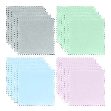 QEEQPF Lot de 20 chiffons de nettoyage réutilisables pour bijoux