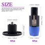 Swpeet Lot de 8 prises de haut-parleur audio à 4 pôles - Verrouillage rotatif - Compatible avec jack Twist Lock - 4 pôles ronds 
