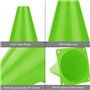 Alomejor 6Pcs 18cm Cônes de Circulation Cônes Plots en Plastique Cônes de Marqueurs Aide Entraînement d'Agilité Vitesse pour la 