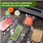 Diboniur Rouleau Sac Sous Vide Alimentaire, 3 Packs 28/25/20 x 300cm Sac Sous Vide, Réutilisable Sachet Sous Vide Alimentaire, C
