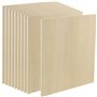 MUKCHAP Lot de 10 feuilles carrées de contreplaqué de tilleul de 254 x 254 x 6 mm