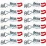 Mnixy Gh-4001 Lot de 12 pinces à bascule en métal avec verrouillage à capuchon 100 kg