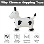 Cheval sauteur gonflable avec pompe à main, jouet en caoutchouc pour enfants (blanc)
