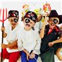 24 Pcs Accessoires Pirate Set Patch De Oeil De Enfants Bandana Pirate Foulard Auto-Adhésif Barbe Fausse Moustache pour Le Carnav