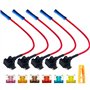 QitinDasen 5Pcs Premium 12V / 24V Profil-Bas Add-A-Circuit Porte-Fusible