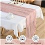 YZROHYI Chemin de Table Mousseline 90 X 300 CM,Chemin de Table Tissu Terracotta,Chemin de Table Deco Mariage,Nappe Centre de Tab
