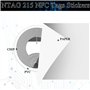 POFIBO 60 Pièces Autocollant D'éTiquette Nfc, éTiquettes Nfc Ntag 215, Autocollant De Puce Programmable De 504 Octets Pour Tous 