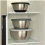 FAB4HOME Lot de 3 Bol Inox avec Couvercle Saladiers avec Couvercles Hermétiques et Fond Antidérapant en Silicone Bols à Mélanger