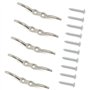 Taquets d'amarrage Crochet Aveugle Mât 5 Pièces en Acier Inoxydable Serre Câble Crochet de Mât de Drapeau Taquet D'amarrage Taqu