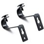 jingming Lot de 4 supports de rail de plafond pour tringle à rideaux - Noir - Diamètre inférieur à 22 mm