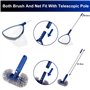 POOLAZA Kit de Nettoyage pour Piscine, Durable, Spa Skimmer et brosses avec poignée antidérapante et pôles en Aluminium de 91.5c