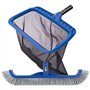 POOLAZA Kit de nettoyage de piscine avec filet de skimmer à mailles fines et brosse de piscine de 45 cm