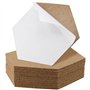 CHEUKYIU Lot de 10 plaques de liège autocollantes hexagonales de 6 mm - 20 x 17