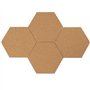 CHEUKYIU Lot de 10 plaques de liège autocollantes hexagonales de 6 mm - 20 x 17,5 cm - Tableau d'affichage en liège - Pour mur, 