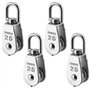 PUCSIQ Lot de 4 poulies M25 en acier inoxydable 304