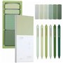 PLATEYTR Kit de Fournitures Scolaires Aesthetique Couleur Sticky Notes 480 Pièces Marque Page Adhesif Papeterie Maison