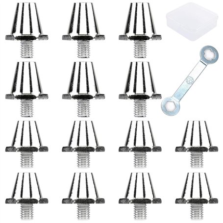 YOYEAH Lot de 14 crampons en aluminium pour chaussures de football Nike - 11 mm/13 mm - Avec clé - Crampons de rechange pour Nik