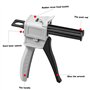 通用 Wandefol 50ml Pistolet Distributeur Époxy, AB Pistolet à Colle Époxy Ratios 1 : 1/2?: 1 pour Mélange Colle, Grey