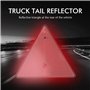 BLUESEABUY 2Pcs Catadioptre Triangle Rouge Réflecteurs Triangles Réfléchissant Remorque Triangle Reflecteur de Signalisation Vis
