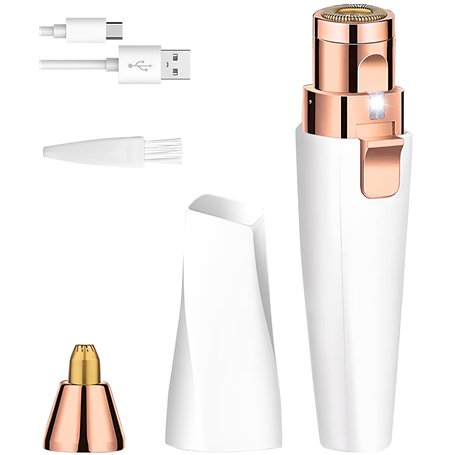 Rasoir Visage Electrique pour Femmes épilateur Facial Rechargeable Stylo Epilateur Sourcil Electrique pour Femme Positionnement