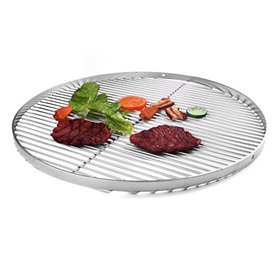 Grille de cuisson 50 cm acier inoxydable Barbecue pivotant trépied avec anneau 3 trous pour hacher en extérieur pour suspendre
