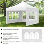 Guangyu Panneaux Latéraux pour Tonnelle Imperméable,3m x 2m Panneau Latéral Gazebo en Tissu Oxford 210D Panneau Latéral de Rempl