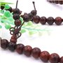 8MM 108 perles de prière Mala Bracelet de méditation Bouddha tibétain en bois de rose naturel
