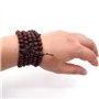 8MM 108 perles de prière Mala Bracelet de méditation Bouddha tibétain en bois de rose naturel