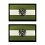 Lot de 2 écussons brodés motif aigle vert autrichien - Badge militaire tactique brodé - Emblème Hook and Loop - Pour vêtements