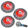 Lot de 3 brosses métalliques M14 125 mm pour meuleuse d'angle