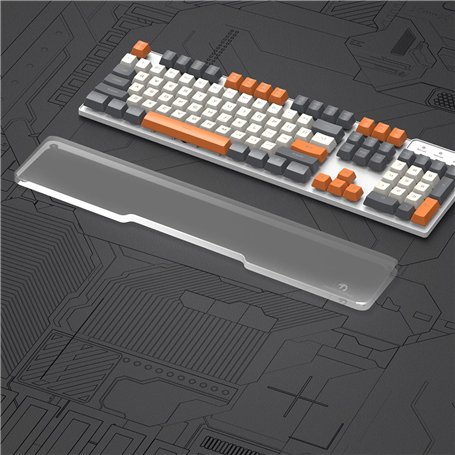 MAMBASNAKE Repose-poignet pour Full Size 100% Clavier – Wrist Rest – Premier Acrylique Transparent – Pieds en Caoutchouc Antidér