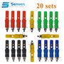 Senven 40pcs connecteur banane, adaptateur de terminal banane 4mm, connecteur banane, connecteur femelle panneau banane - 5 coul
